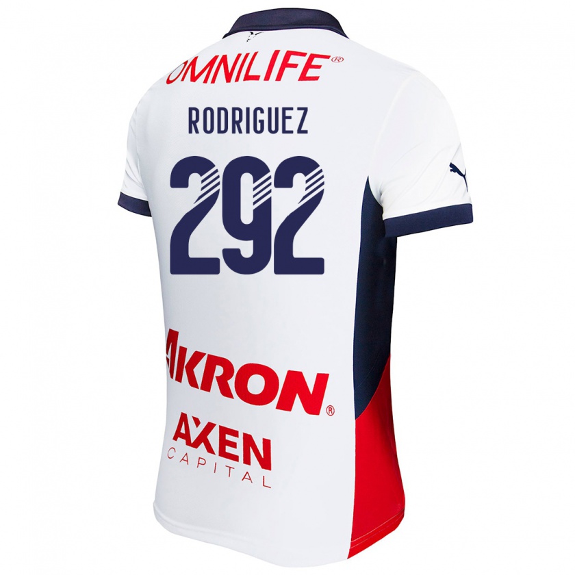 Kandiny Bambino Maglia Emiliano Rodríguez #292 Bianco Rosso Blu Kit Gara Away 2024/25 Maglietta