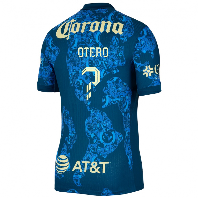 Kandiny Niño Camiseta Juan Otero #0 Azul Amarillo 2ª Equipación 2024/25 La Camisa México