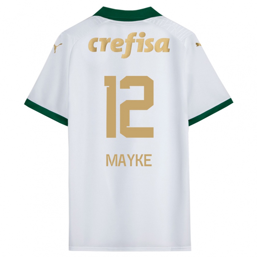 Kandiny Bambino Maglia Mayke #12 Bianco Verde Kit Gara Away 2024/25 Maglietta