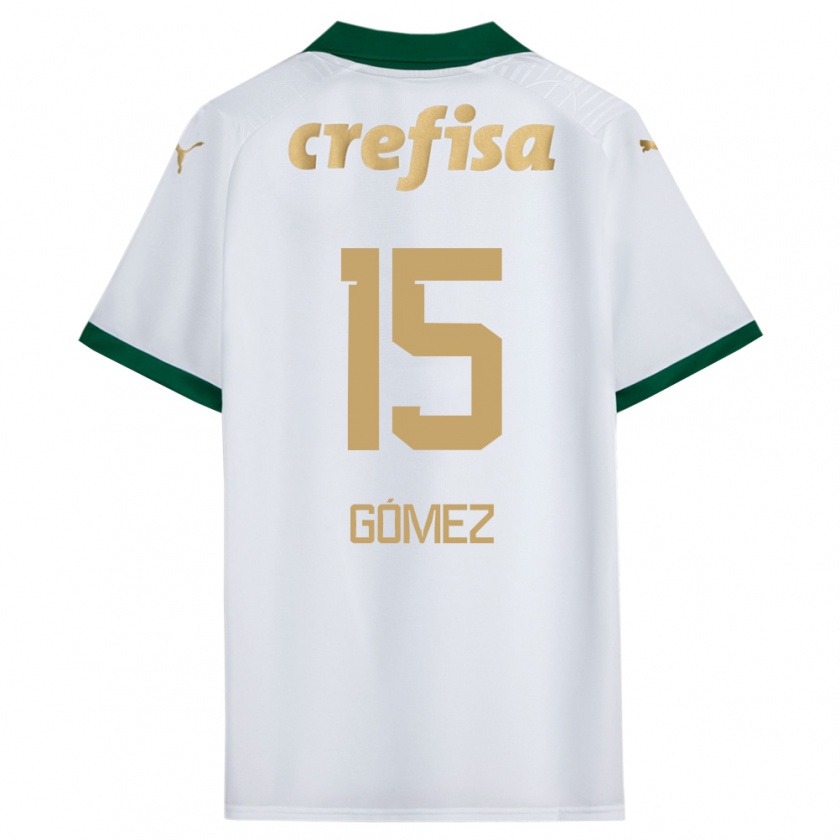 Kandiny Bambino Maglia Gustavo Gómez #15 Bianco Verde Kit Gara Away 2024/25 Maglietta