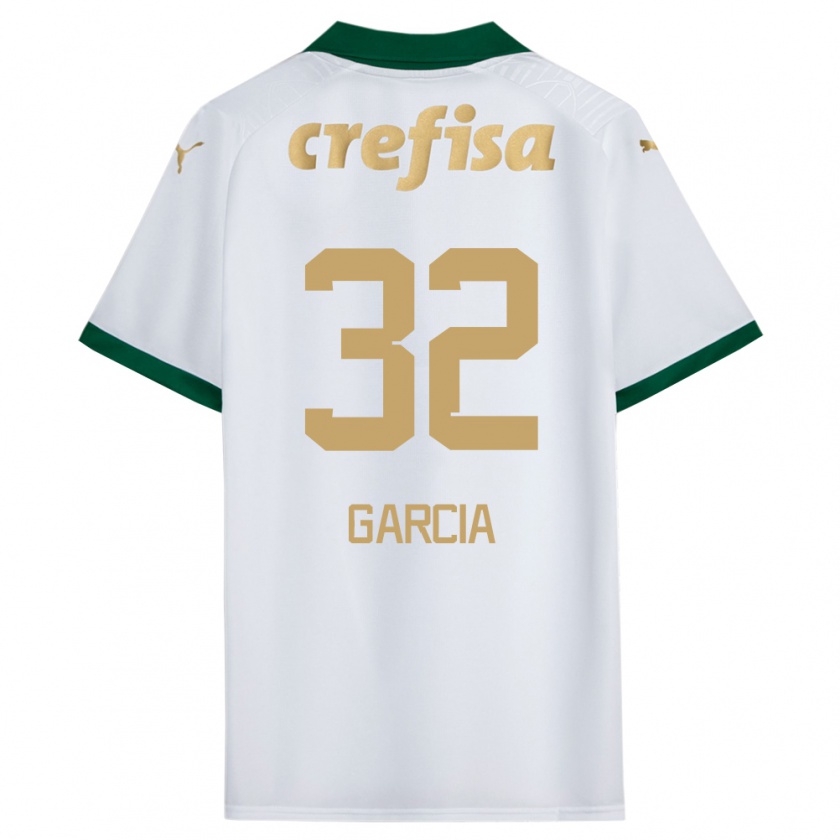 Kandiny Niño Camiseta Garcia #32 Blanco Verde 2ª Equipación 2024/25 La Camisa México