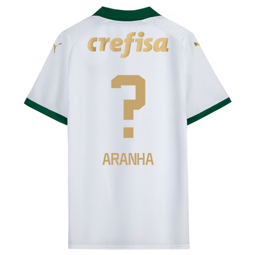 Kandiny Bambino Maglia Aranha #0 Bianco Verde Kit Gara Away 2024/25 Maglietta