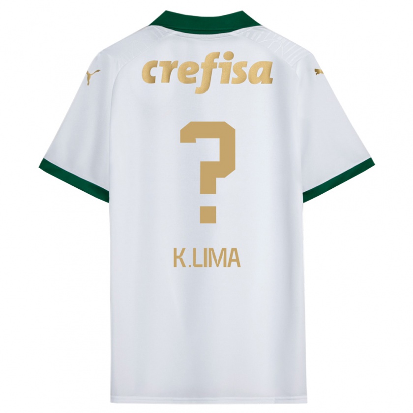 Kandiny Niño Camiseta Kauan Lima #0 Blanco Verde 2ª Equipación 2024/25 La Camisa México