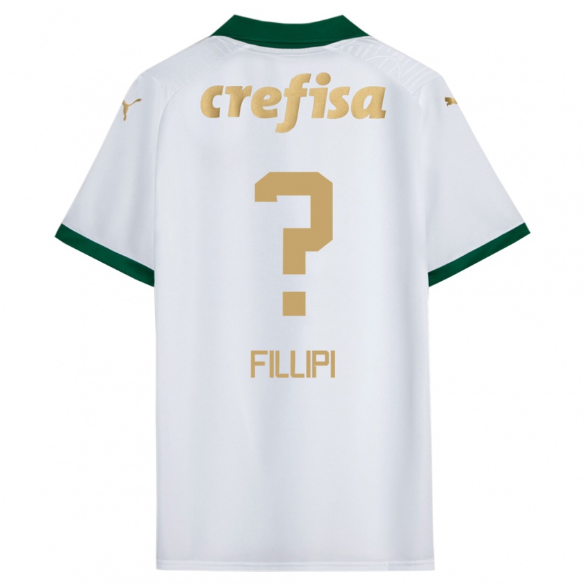 Kandiny Bambino Maglia Riquelme Fillipi #0 Bianco Verde Kit Gara Away 2024/25 Maglietta