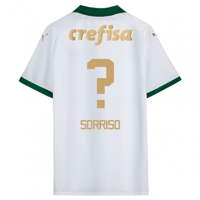 Kandiny Bambino Maglia Sorriso #0 Bianco Verde Kit Gara Away 2024/25 Maglietta