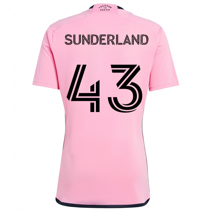 Kandiny Heren Lawson Sunderland #43 Roze Thuisshirt Thuistenue 2024/25 T-Shirt