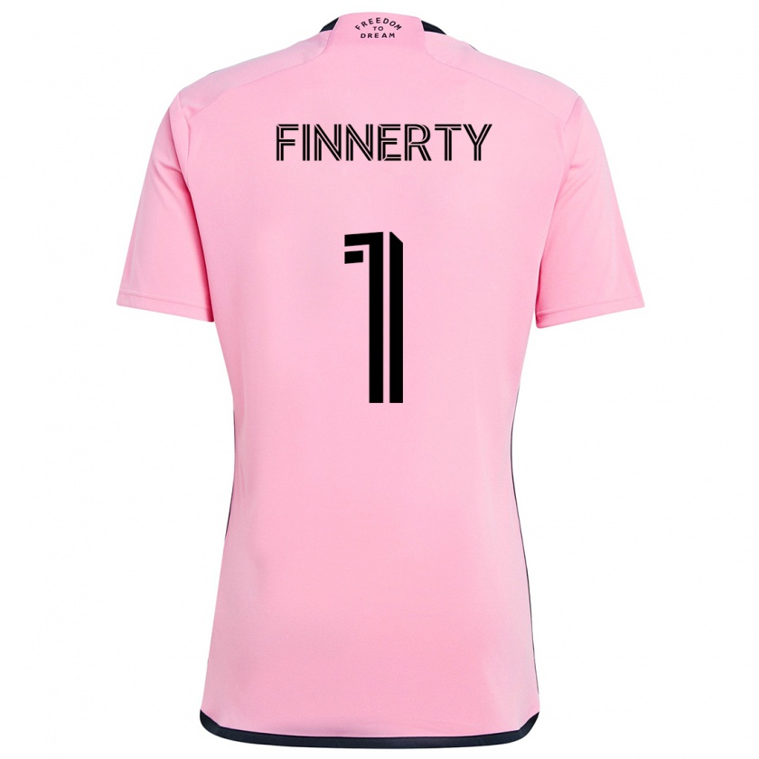 KandinyメンズOwen Finnerty#1ピンクホームシャツ2024/25ジャージーユニフォーム