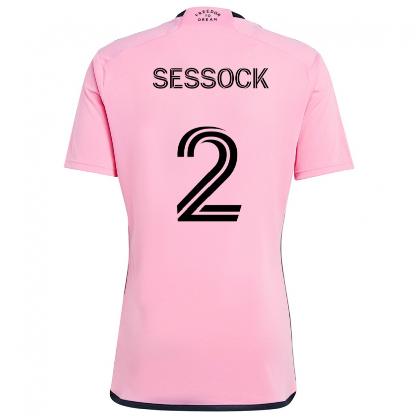 Kandiny Hombre Camiseta Nykolas Sessock #2 Rosa 1ª Equipación 2024/25 La Camisa