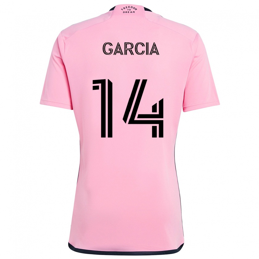 Kandiny Uomo Maglia Santiago Garcia #14 Rosa Kit Gara Home 2024/25 Maglietta