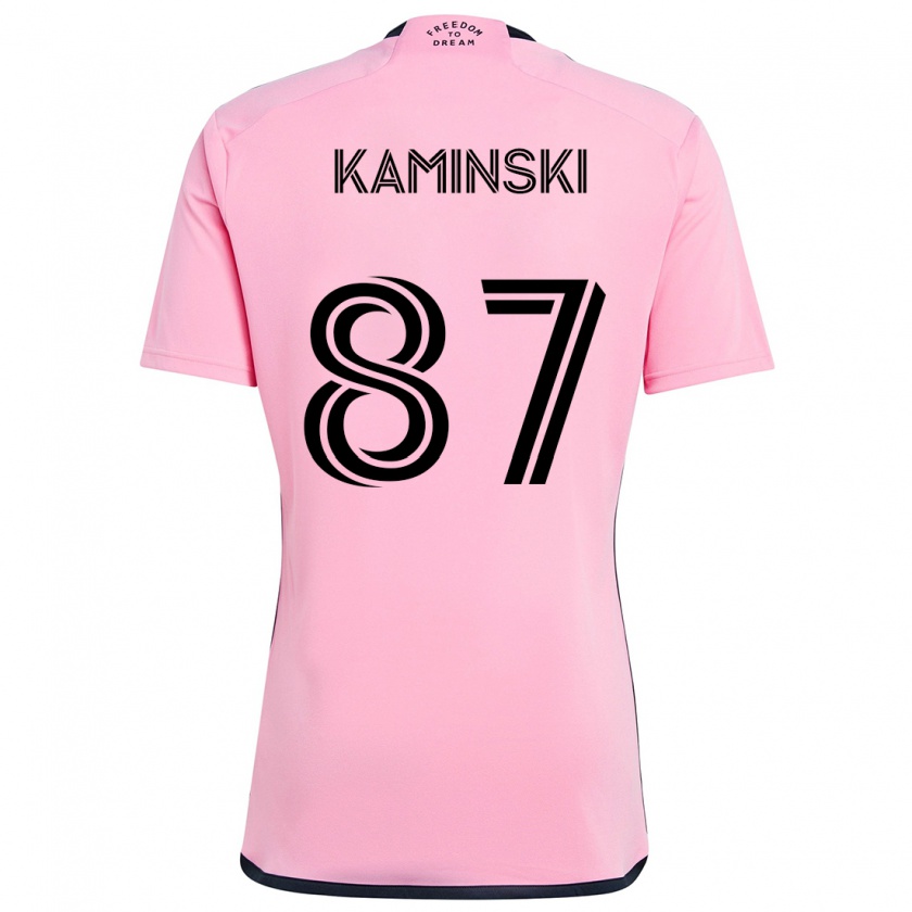 KandinyメンズBrett Kaminski#87ピンクホームシャツ2024/25ジャージーユニフォーム