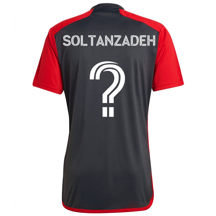 Kandiny Herren Shayan Soltanzadeh #0 Grau Rot Heimtrikot Trikot 2024/25 T-Shirt Österreich