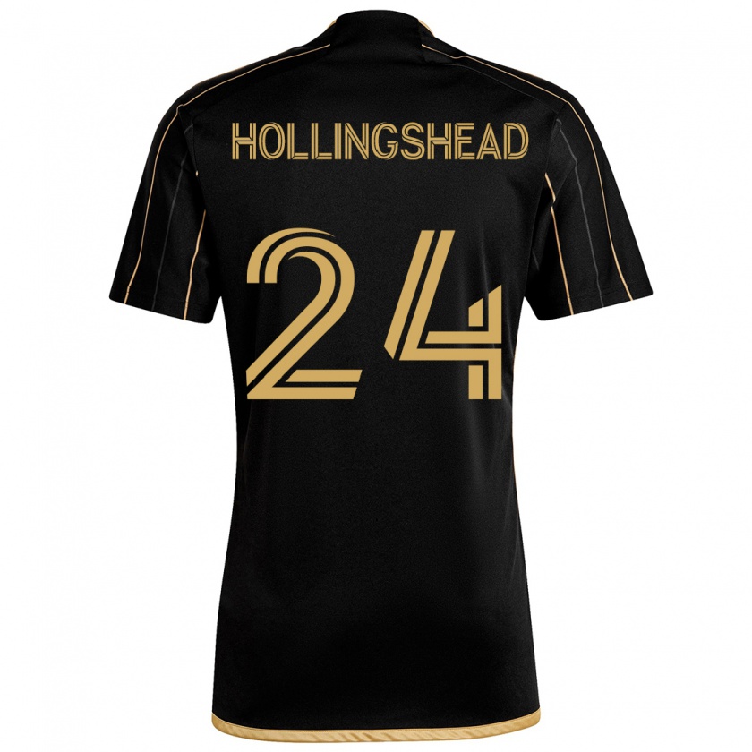 Kandiny Herren Ryan Hollingshead #24 Schwarzes Gold Heimtrikot Trikot 2024/25 T-Shirt Österreich