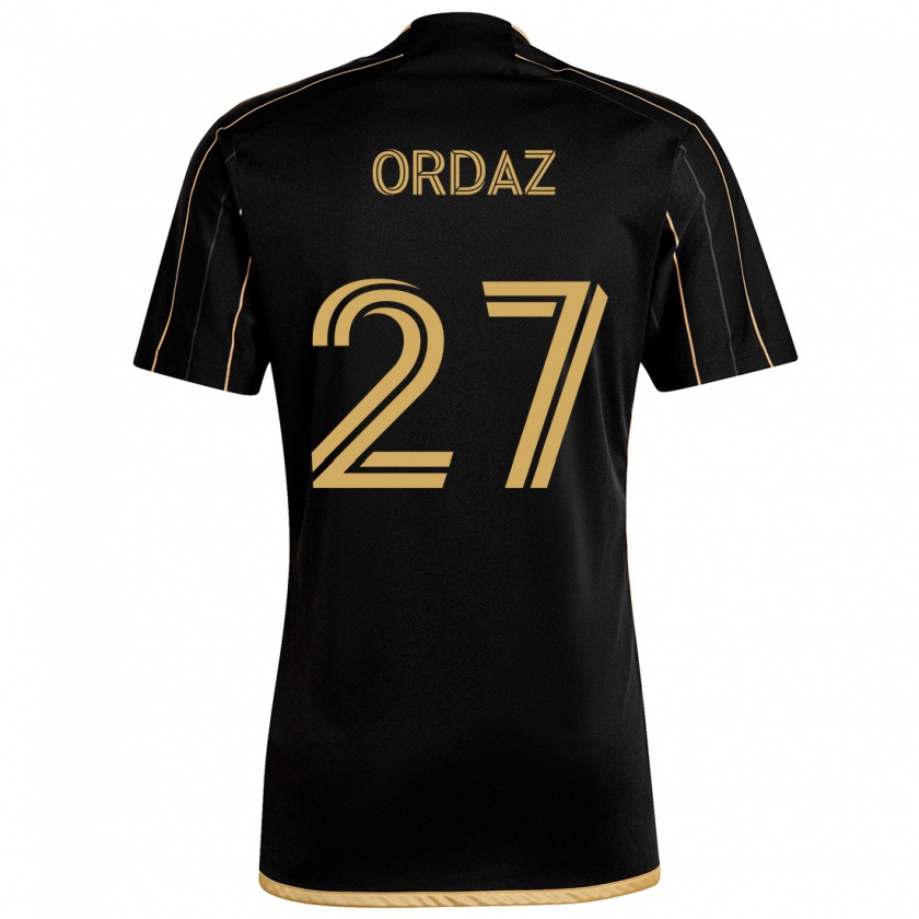 Kandiny Hombre Camiseta Nathan Ordaz #27 Oro Negro 1ª Equipación 2024/25 La Camisa