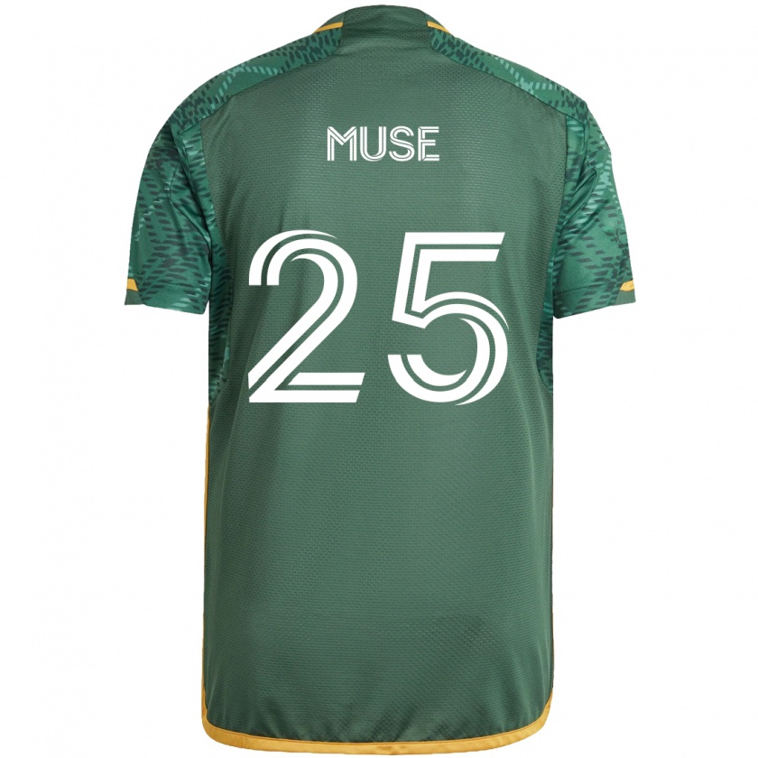 Kandiny Hombre Camiseta Trey Muse #25 Verde Naranja 1ª Equipación 2024/25 La Camisa