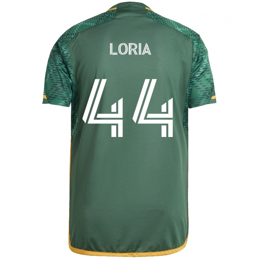 Kandiny Hombre Camiseta Marvin Loría #44 Verde Naranja 1ª Equipación 2024/25 La Camisa