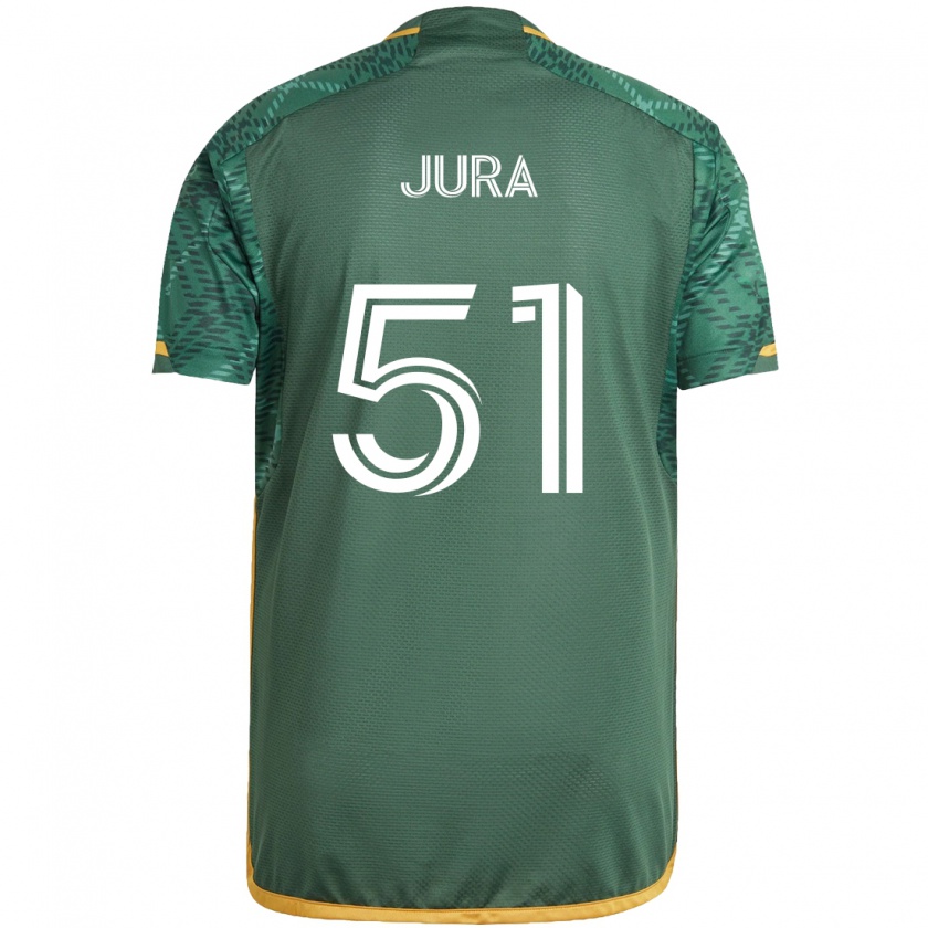 Kandiny Hombre Camiseta Sawyer Jura #51 Verde Naranja 1ª Equipación 2024/25 La Camisa México