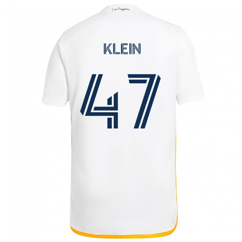 Kandiny Uomo Maglia Carson Klein #47 Bianco Giallo Kit Gara Home 2024/25 Maglietta