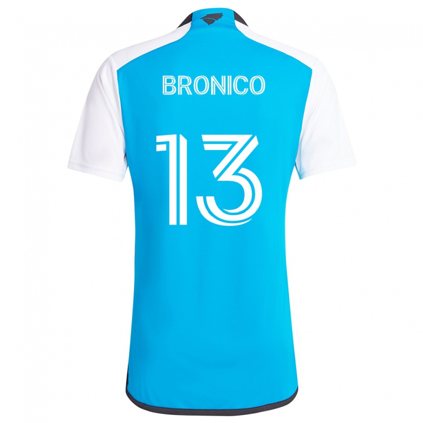 Kandiny Hombre Camiseta Brandt Bronico #13 Azul Blanco 1ª Equipación 2024/25 La Camisa