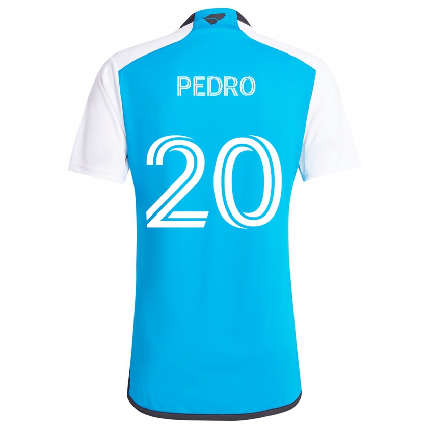 Kandiny Hombre Camiseta João Pedro #20 Azul Blanco 1ª Equipación 2024/25 La Camisa