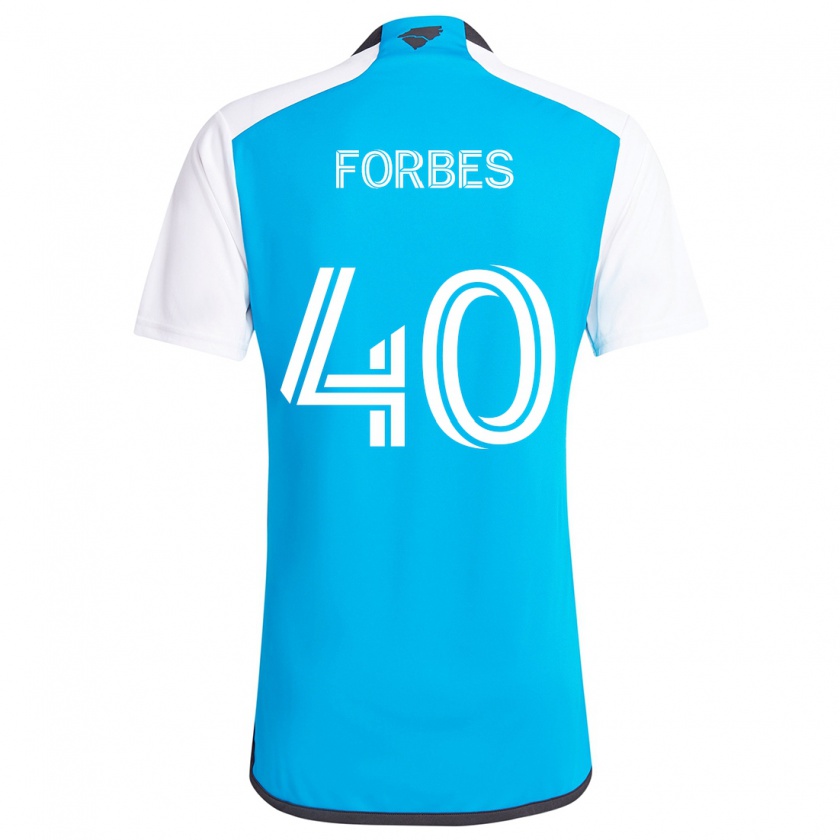 Kandiny Heren Jahlane Forbes #40 Blauw Wit Thuisshirt Thuistenue 2024/25 T-Shirt België