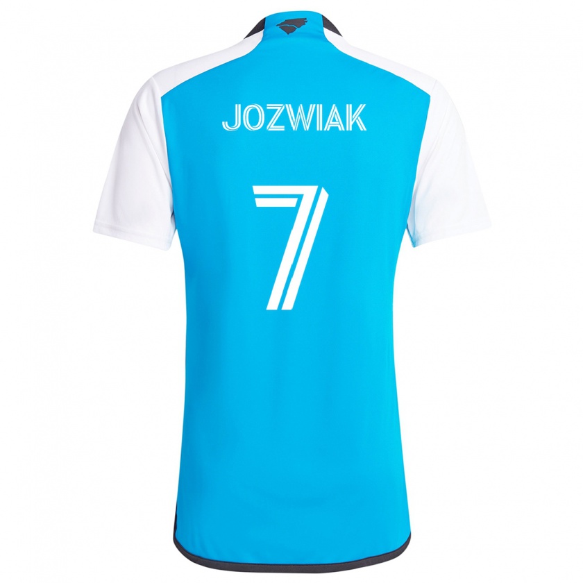 Kandiny Hombre Camiseta Kamil Józwiak #7 Azul Blanco 1ª Equipación 2024/25 La Camisa