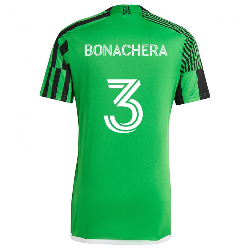 Kandiny Hombre Camiseta Rubén Bonachera #3 Verde Negro 1ª Equipación 2024/25 La Camisa