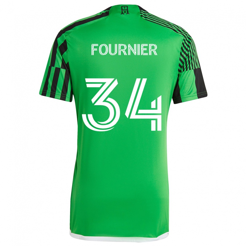 Kandiny Heren Drake Fournier #34 Groen Zwart Thuisshirt Thuistenue 2024/25 T-Shirt België