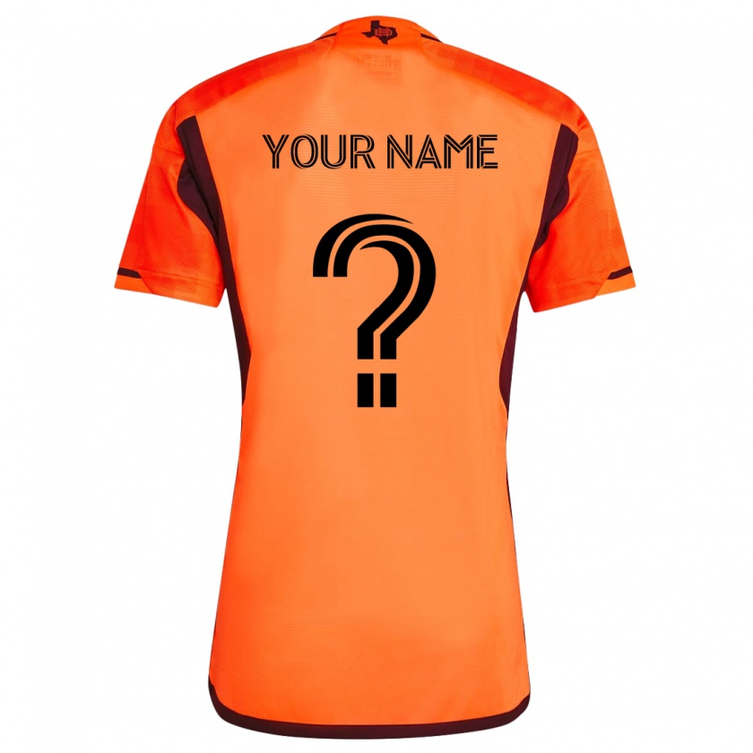 Kandiny Hombre Camiseta Su Nombre #0 Naranja Negro 1ª Equipación 2024/25 La Camisa