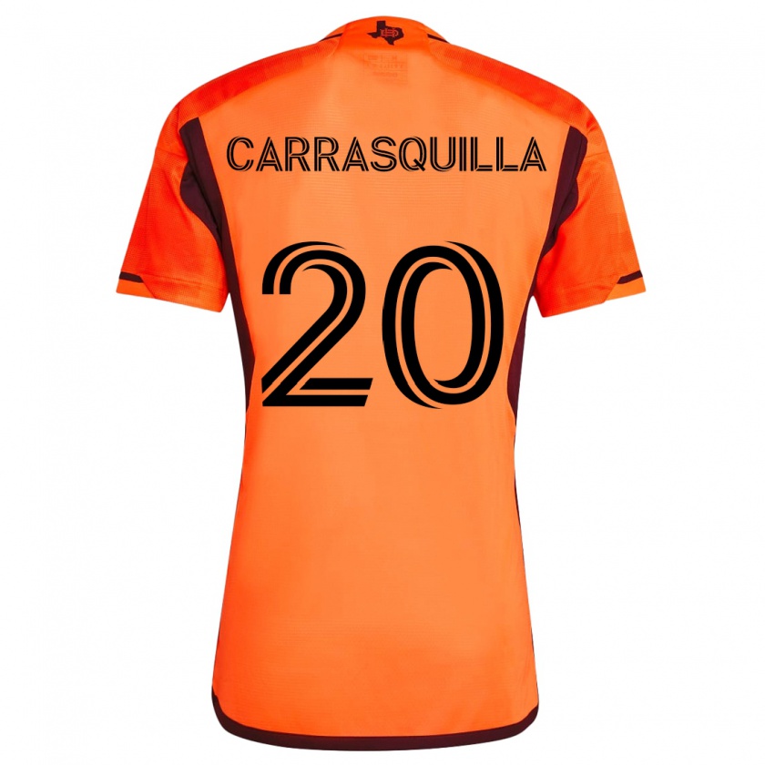 Kandiny Heren Adalberto Carrasquilla #20 Oranje Zwart Thuisshirt Thuistenue 2024/25 T-Shirt