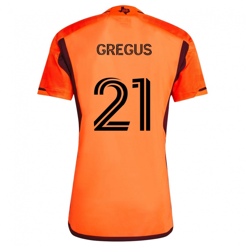 Kandiny Heren Jan Gregus #21 Oranje Zwart Thuisshirt Thuistenue 2024/25 T-Shirt België