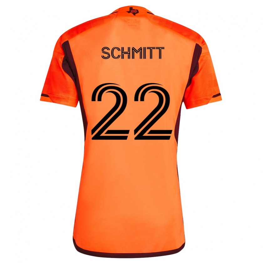 Kandiny Hombre Camiseta Tate Schmitt #22 Naranja Negro 1ª Equipación 2024/25 La Camisa