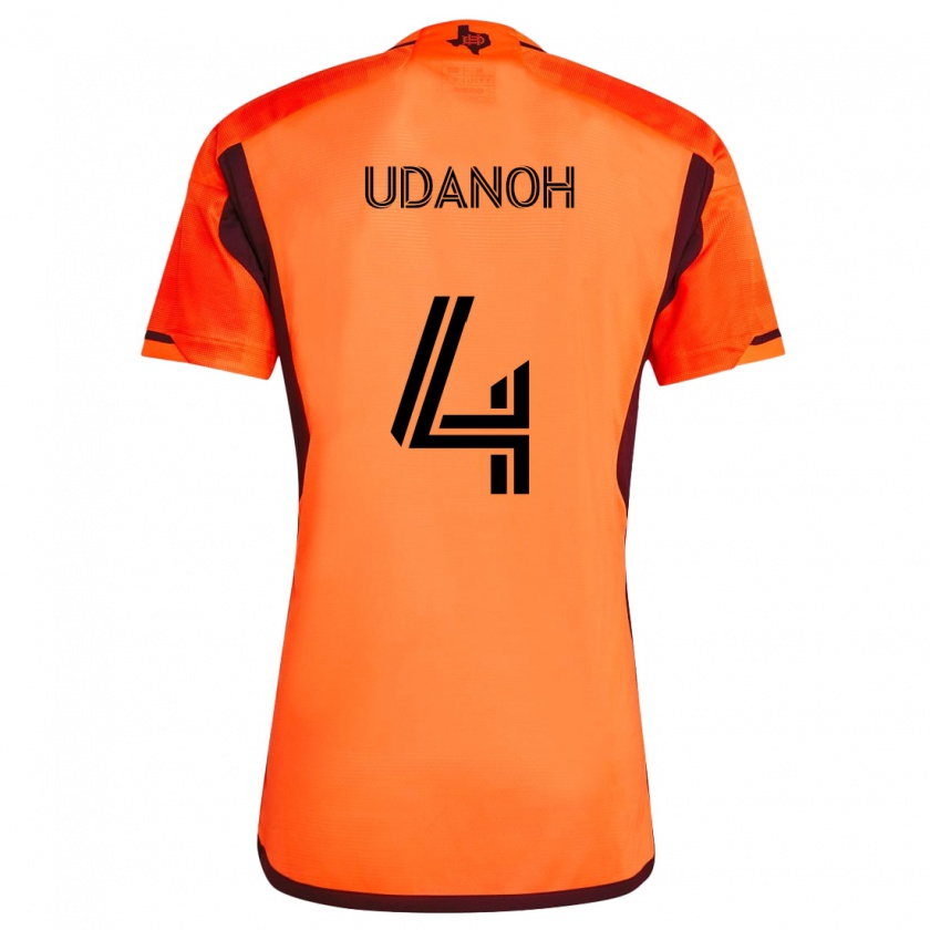 Kandiny Heren Iffy Udanoh #4 Oranje Zwart Thuisshirt Thuistenue 2024/25 T-Shirt