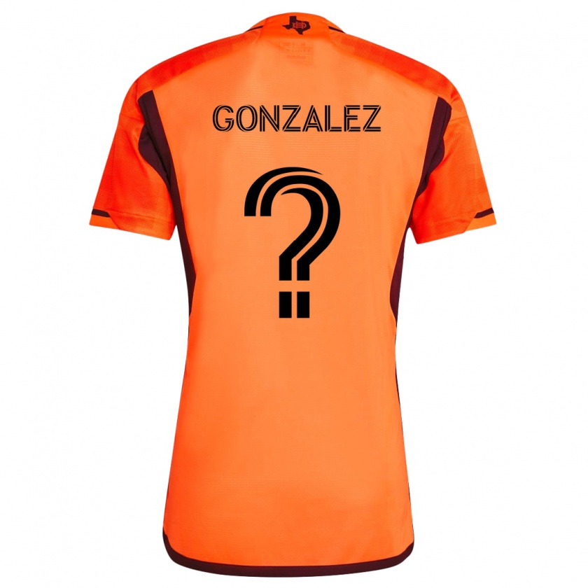 Kandiny Heren Axel Gonzalez #0 Oranje Zwart Thuisshirt Thuistenue 2024/25 T-Shirt