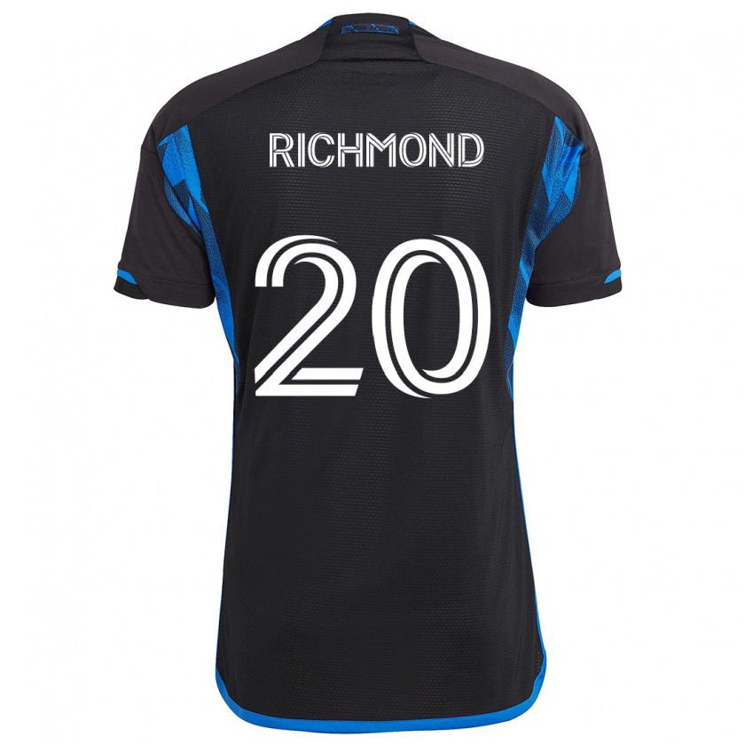 Kandiny Heren Will Richmond #20 Blauw Zwart Thuisshirt Thuistenue 2024/25 T-Shirt België