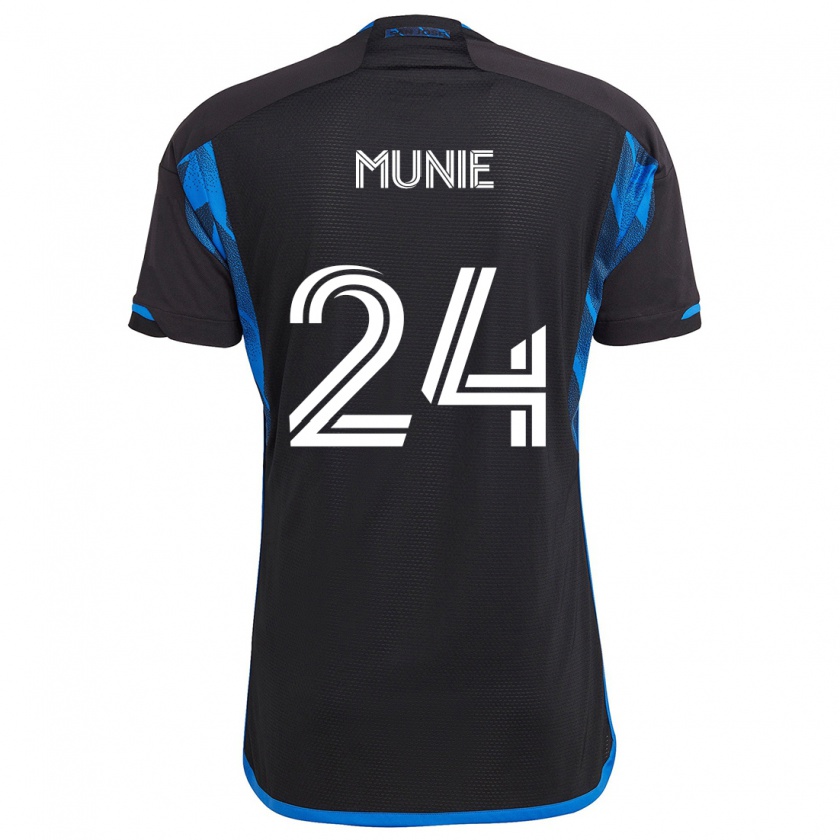 Kandiny Uomo Maglia Daniel Munie #24 Blu Nero Kit Gara Home 2024/25 Maglietta