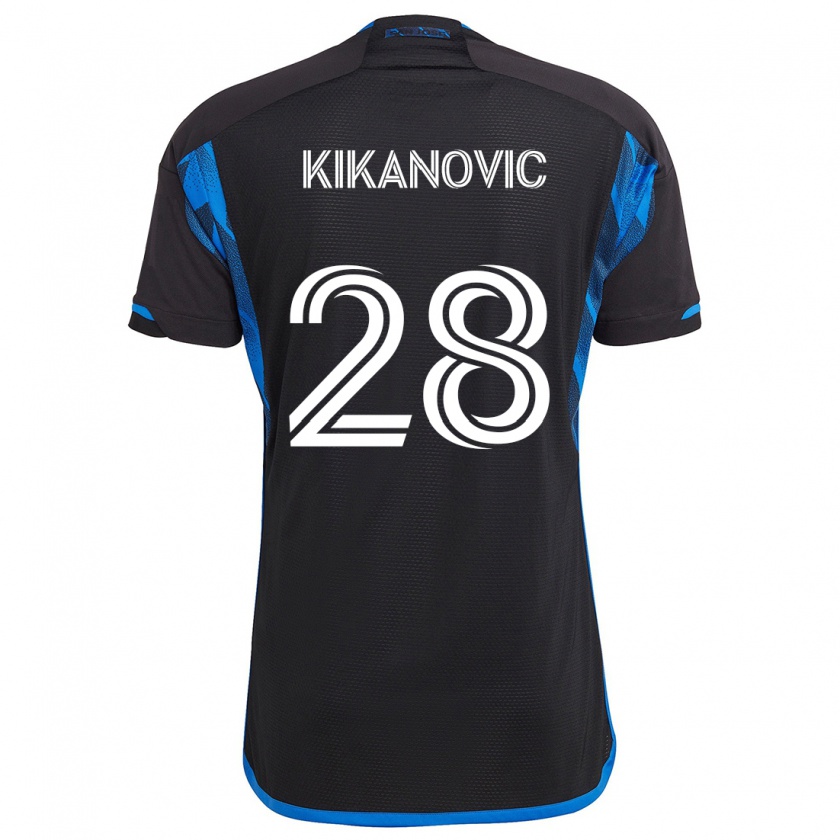 Kandiny Heren Benjamin Kikanović #28 Blauw Zwart Thuisshirt Thuistenue 2024/25 T-Shirt