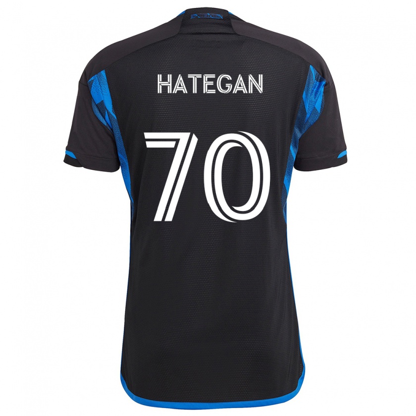 Kandiny Heren Roberto Hategan #70 Blauw Zwart Thuisshirt Thuistenue 2024/25 T-Shirt