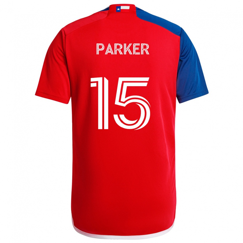 Kandiny Hombre Camiseta Isaiah Parker #15 Azul Rojo 1ª Equipación 2024/25 La Camisa México