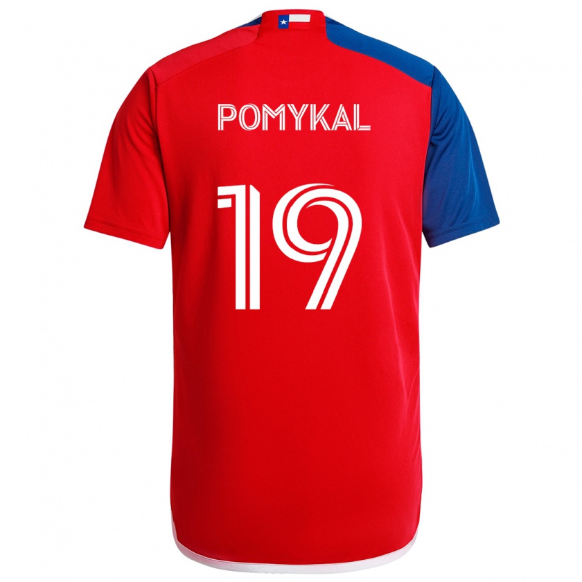 Kandiny Hombre Camiseta Paxton Pomykal #19 Azul Rojo 1ª Equipación 2024/25 La Camisa México