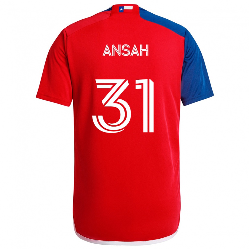 Kandiny Heren Eugene Ansah #31 Blauw Rood Thuisshirt Thuistenue 2024/25 T-Shirt