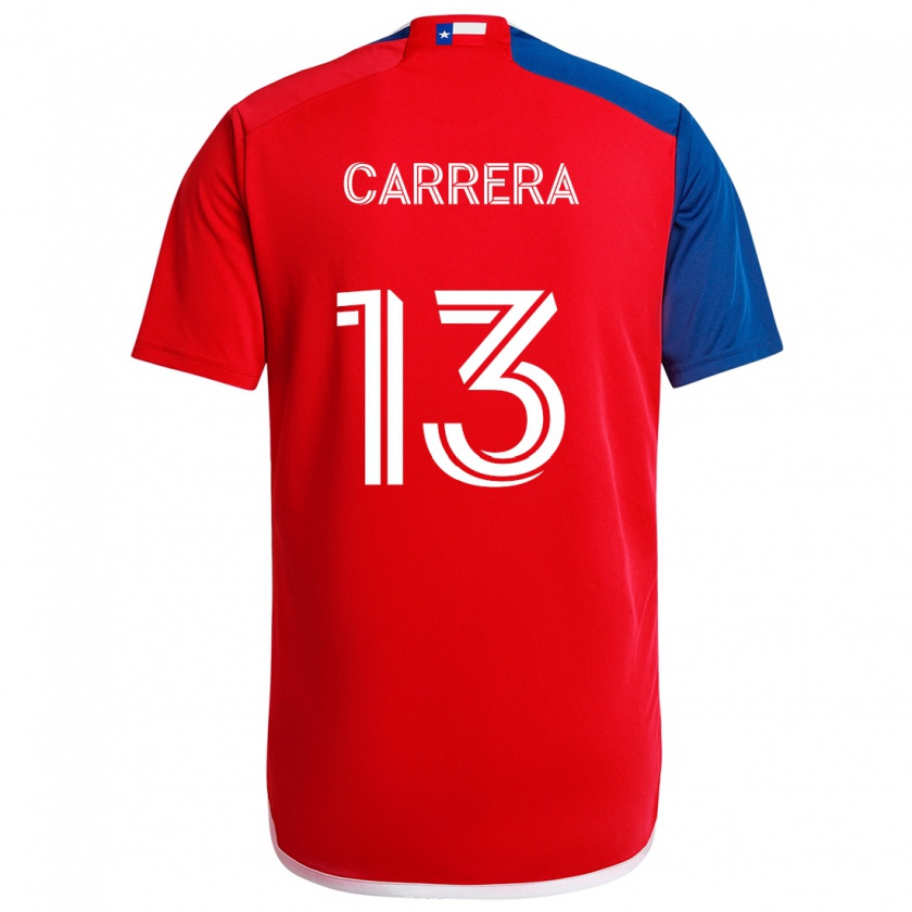 Kandiny Hombre Camiseta Antonio Carrera #13 Azul Rojo 1ª Equipación 2024/25 La Camisa