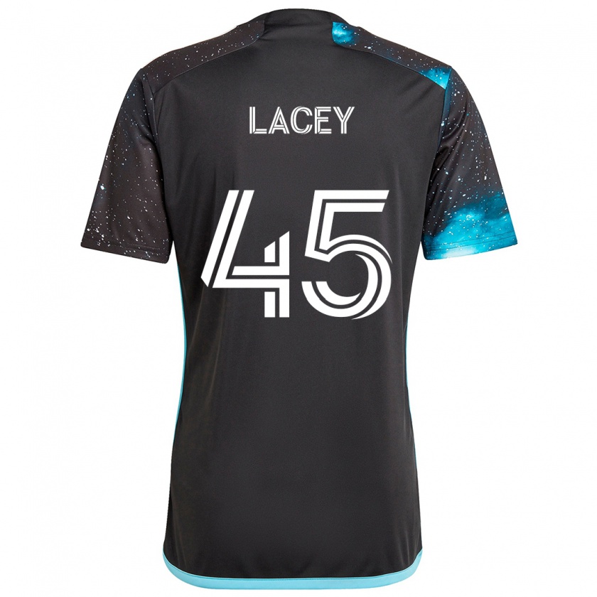 Kandiny Uomo Maglia Kameron Lacey #45 Nero Blu Kit Gara Home 2024/25 Maglietta