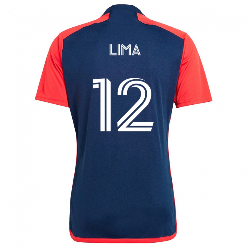 Kandiny Heren Nick Lima #12 Blauw Rood Thuisshirt Thuistenue 2024/25 T-Shirt