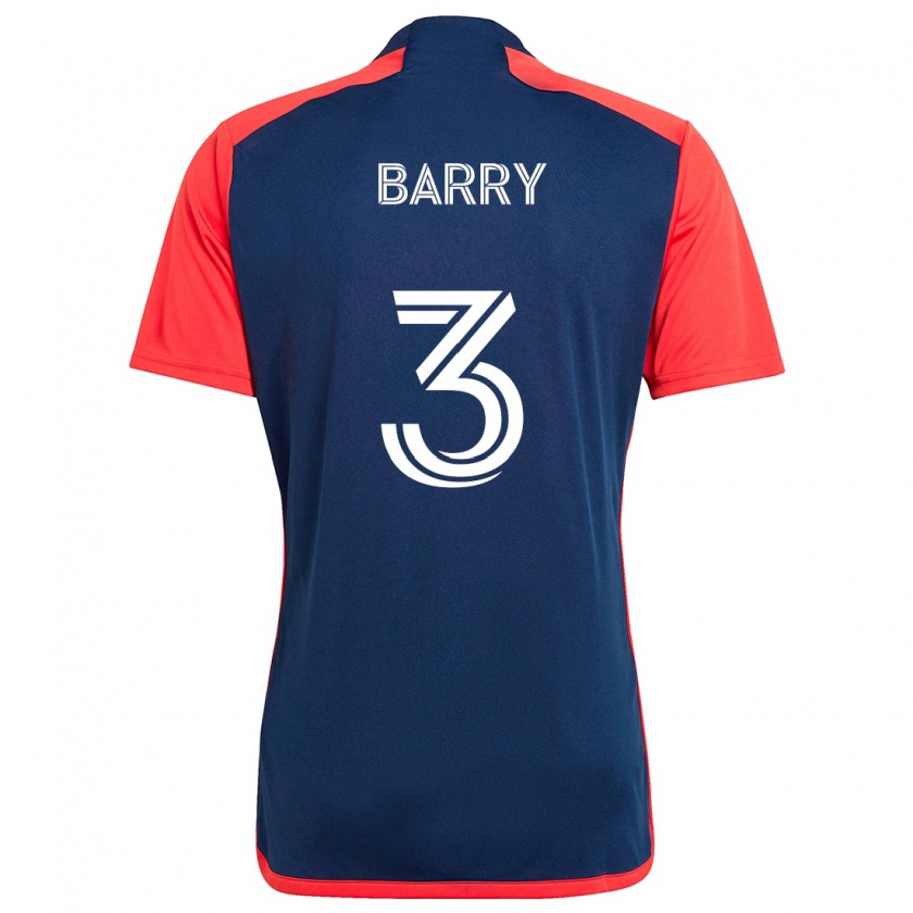 Kandiny Heren Hesron Barry #3 Blauw Rood Thuisshirt Thuistenue 2024/25 T-Shirt België