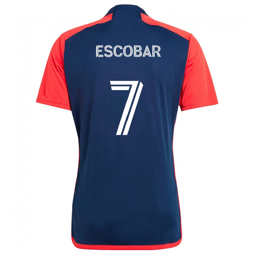 Kandiny Heren Olger Escobar #7 Blauw Rood Thuisshirt Thuistenue 2024/25 T-Shirt België