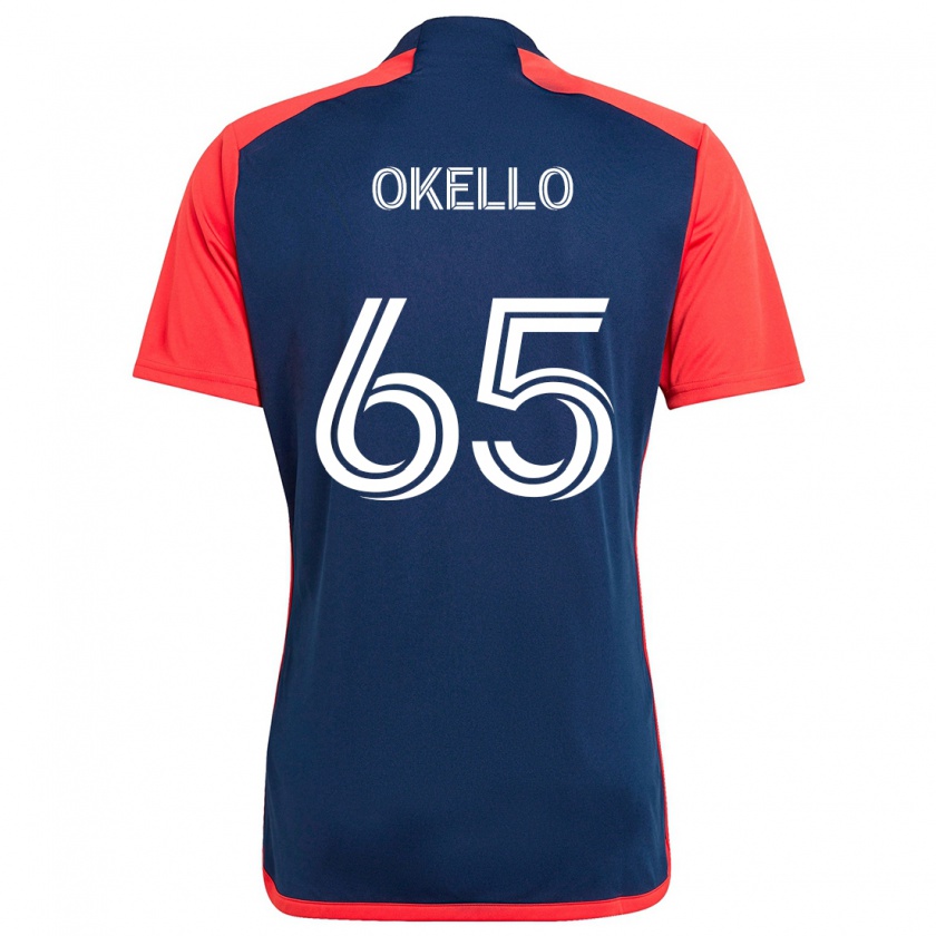 Kandiny Heren Noble Okello #65 Blauw Rood Thuisshirt Thuistenue 2024/25 T-Shirt België