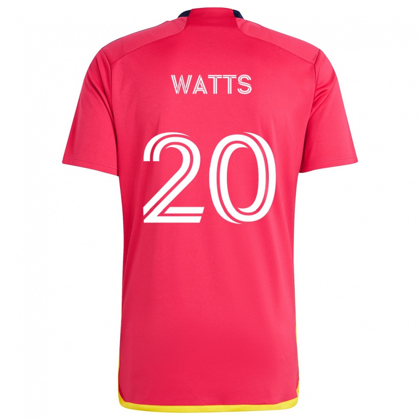 Kandiny Herren Akil Watts #20 Rot Blau Heimtrikot Trikot 2024/25 T-Shirt Österreich