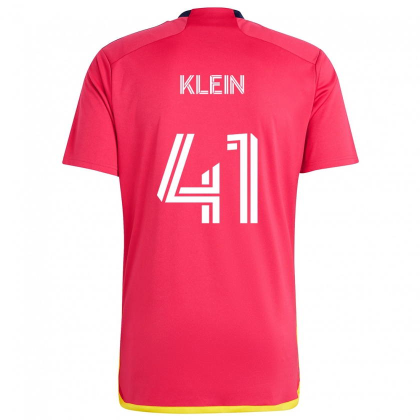 Kandiny Heren Johnny Klein #41 Rood Blauw Thuisshirt Thuistenue 2024/25 T-Shirt België