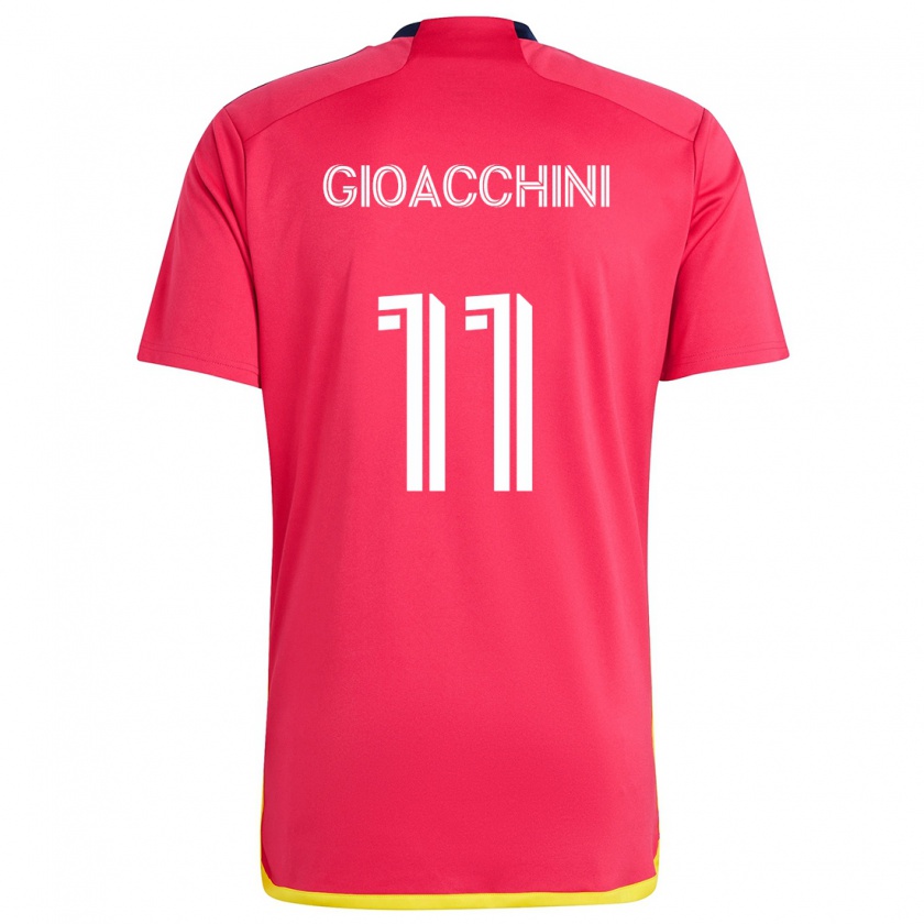 Kandiny Heren Nicholas Gioacchini #11 Rood Blauw Thuisshirt Thuistenue 2024/25 T-Shirt België