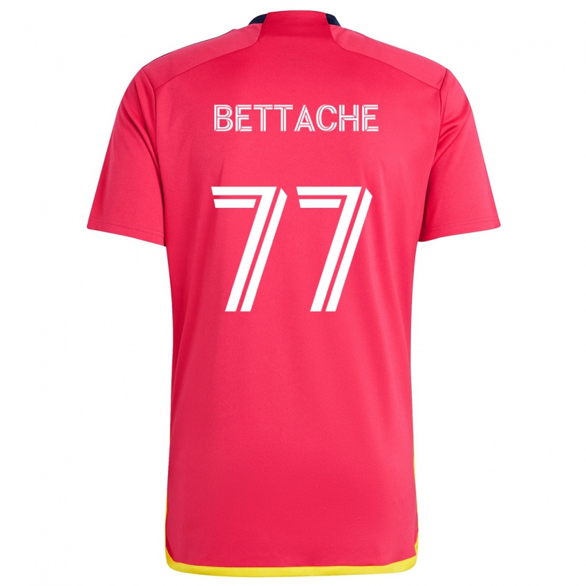 Kandiny Hombre Camiseta Faysal Bettache #77 Rojo Azul 1ª Equipación 2024/25 La Camisa